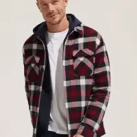 Куртка-рубашка оверсайз унисекс Noah, бордовая, размер XS/S Куртка-рубашка оверсайз унисекс Noah, бордовая, размер XS/S