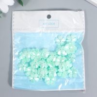 Бусины для творчества пластик "Цветочек жемчужный" набор 40 шт зелёный 1,5х1,5 см Бусины для творчества пластик "Цветочек жемчужный" набор 40 шт зелёный 1,5х1,5 см