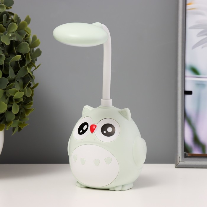 Ночник Ночник "Сова" LED 3Вт USB АКБ фисташковый 8,5х7х20 см