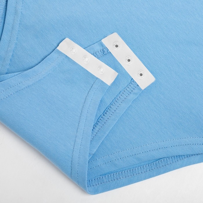 Застёжка для боди, d = 8 мм, 1,8 &times; 7 см, 20 шт, цвет белый