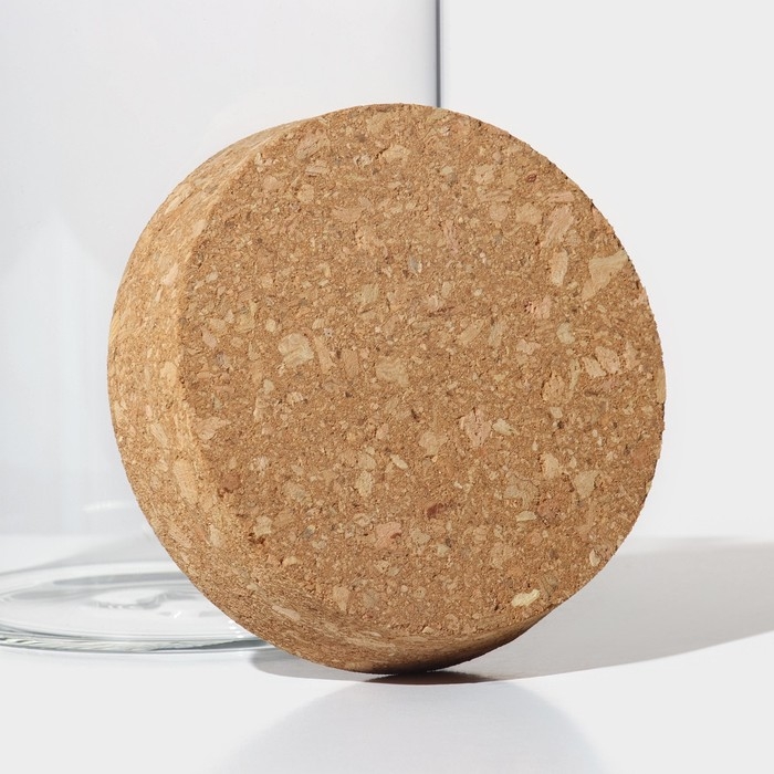 Банка стеклянная для хранения сыпучих продуктов BellaTenero &laquo;Классика&raquo;, 550 мл, 8,5&times;13 см, с пробковой крышкой