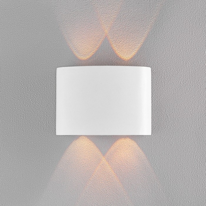 Светильник фасадный &laquo;Полусфера&raquo;, FSD-009, 4Вт, 3000К, 2 луча, IP65, 220В, металл, белый