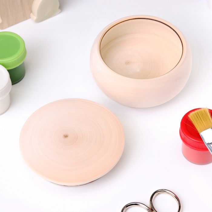 Заготовка для творчества Шкатулка пузатая 5хd8,5 см