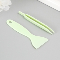 Наклейка пластик "Яркие надписи" МИКС набор 6 листов, лопатка и пинцет 15,5х13 см