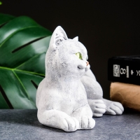 Фигура "Кошечка лежит" белая, 18х13х13см