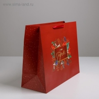 Пакет подарочный новогодний ламинированный «Роскошь волшебства», XL 49 х 40 х 19 см Пакет подарочный новогодний ламинированный «Роскошь волшебства», XL 49 х 40 х 19 см