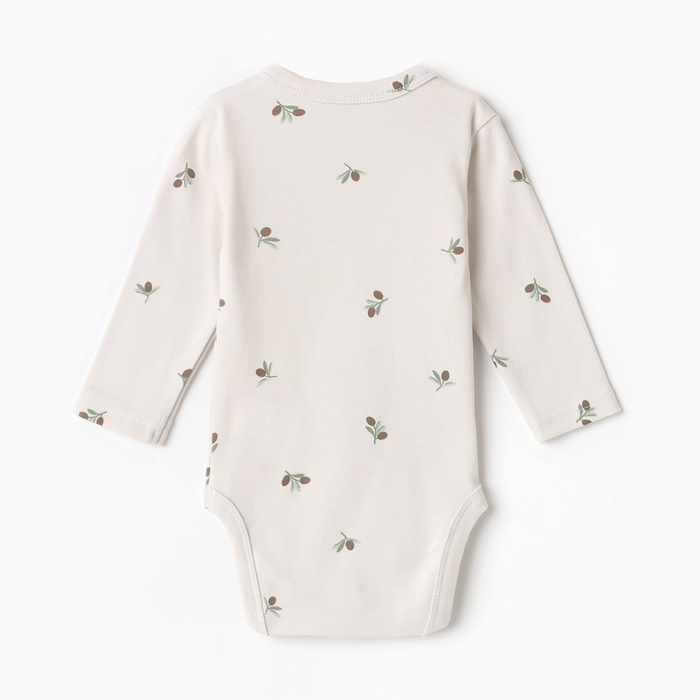 Боди с дл. рукавом Крошка Я Olives, р. 68-74, молочный