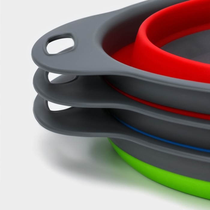 Дуршлаг складной Доляна «Компакт», 29,5×23,8×9 см, цвет МИКС Дуршлаг складной Доляна «Компакт», 29,5×23,8×9 см, цвет МИКС