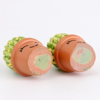 Миниатюра кукольная &laquo;Крупный кактус&raquo;, набор 2 шт., размер 1 шт. &mdash; 1,7 &times; 2,5 &times; 1,7 см