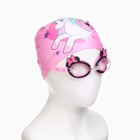 Набор детский «Минни», в комплекте шапка, очки для плавания, мешок Набор детский «Минни», в комплекте шапка, очки для плавания, мешок