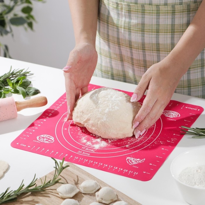 Коврик для выпечки с разметкой Доляна «Эрме», силикон, 28×25,5 см, цвет МИКС Коврик для выпечки с разметкой Доляна «Эрме», силикон, 28×25,5 см, цвет МИКС