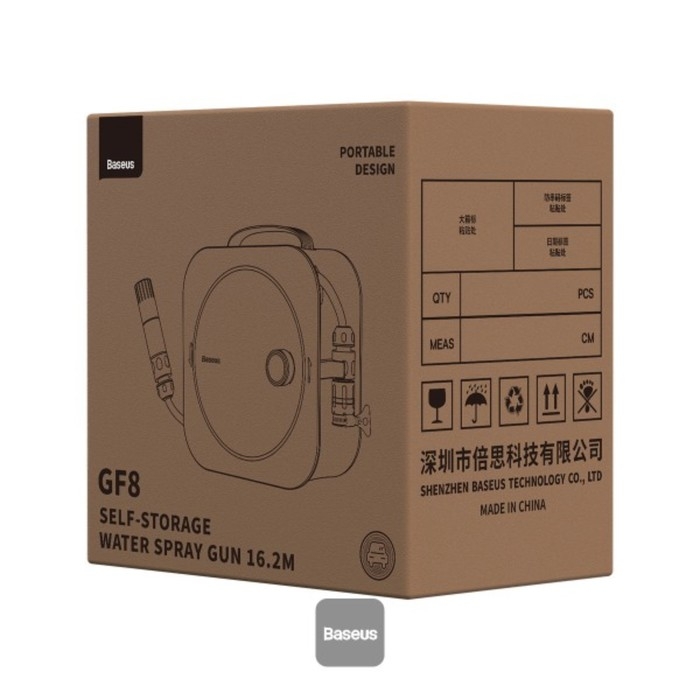 Автоматическая мойка Baseus GF8, шланг для подвода воды 1.2 м, шланг для отвода воды 10 м Автоматическая мойка Baseus GF8, шланг для подвода воды 1.2 м, шланг для отвода воды 10 м