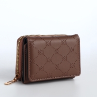 Кошелёк женский на кнопке, цвет коричневый Кошелёк женский на кнопке, цвет коричневый