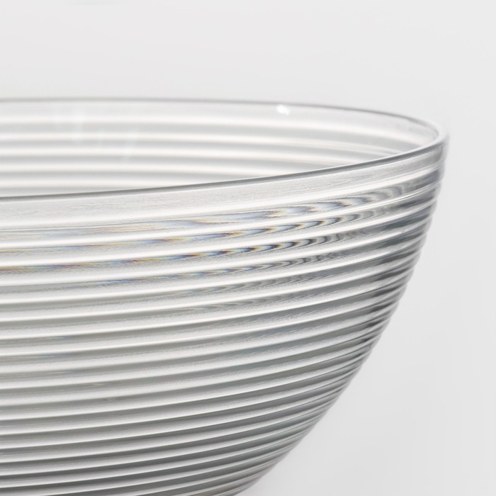 Салатник Доляна &laquo;Шарм&raquo;, d=23 см, высота 9,5 см, 2,2л, цвет прозрачный