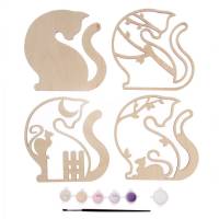 Роспись по дереву &laquo;Кошка&raquo;