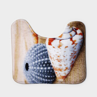 Коврики для ванной и туалета Доляна &laquo;Ракушки на песке&raquo;, 3 шт: 35&times;39 см, 40&times;50 см, 45&times;75 см