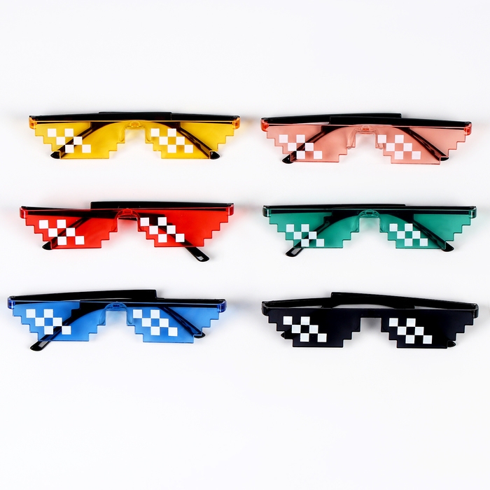 Карнавальные очки &laquo;Пиксели&raquo;, цвета МИКС