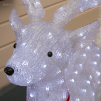 Светодиодная фигура &laquo;Олень величавый&raquo; 80 &times; 130 &times; 50 см, акрил, 228 LED, 8 режимов, 24 В, свечение белое