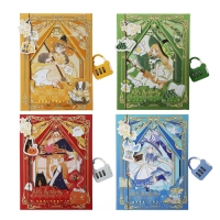 Записная книжка в подарочной коробке А6, 96 листов, цветной блок, на замке "Аниме", МИКС Записная книжка в подарочной коробке А6, 96 листов, цветной блок, на замке "Аниме", МИКС