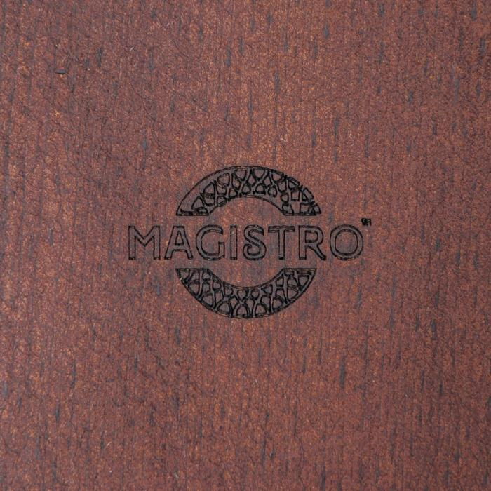 Доска разделочная Magistro, 32,5&times;12,5&times;2 см, цельный массив кедра, цвет шоколадный