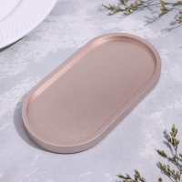 Подсвечник овальный из гипса,17,5х9х1,5см,шампань Подсвечник овальный из гипса,17,5х9х1,5см,шампань