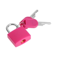 Замок навесной для чемодана, малый, розовый Замок навесной для чемодана, малый, розовый