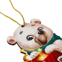 Ёлочная деревянная подвеска «Новый год! Белый мишка» Ёлочная деревянная подвеска «Новый год! Белый мишка»