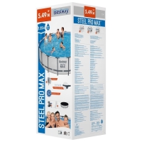 Бассейн каркасный Steel Pro MAX, 549 х 122 см, фильтр-насос, лестница, тент, 56462 Bestway Бассейн каркасный Steel Pro MAX, 549 х 122 см, фильтр-насос, лестница, тент, 56462 Bestway
