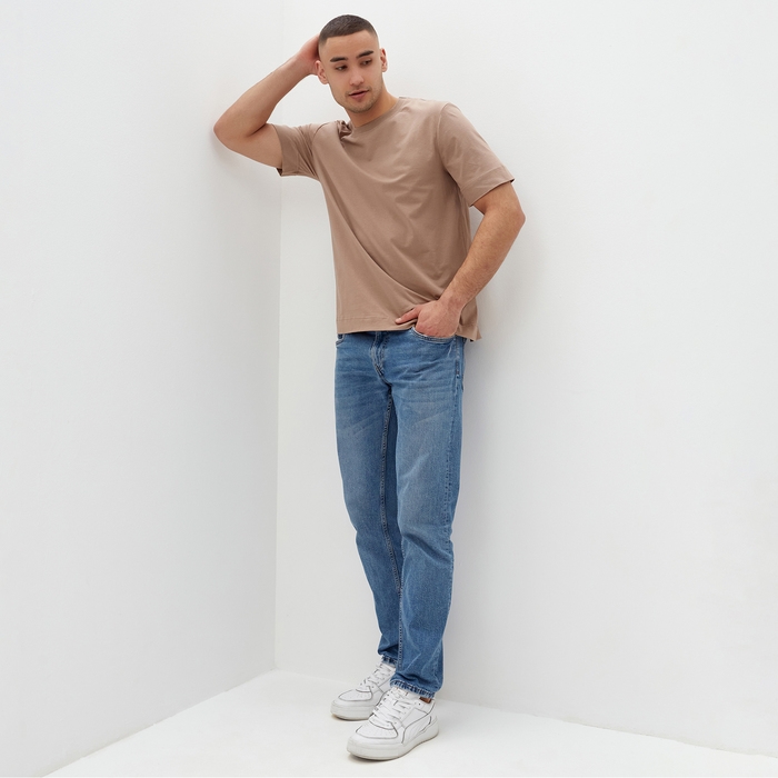 Футболка мужская MINAKU: Basic line MAN цвет бежевый, размер 52