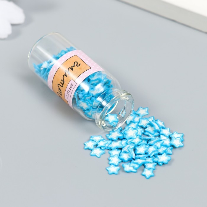 Декор для творчества пластик "Цветок. Голубая иломея" набор 8 гр 5х2х2 см