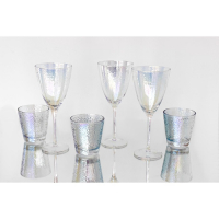 Бокал для вина стеклянный Magistro &laquo;Жемчуг&raquo;, 400 мл, 9,5&times;23 см, цвет перламутровый