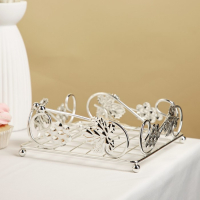 Салфетница &laquo;Виноград&raquo;, декоративная, 13,5&times;13,5&times;7 см, цвет серебряный