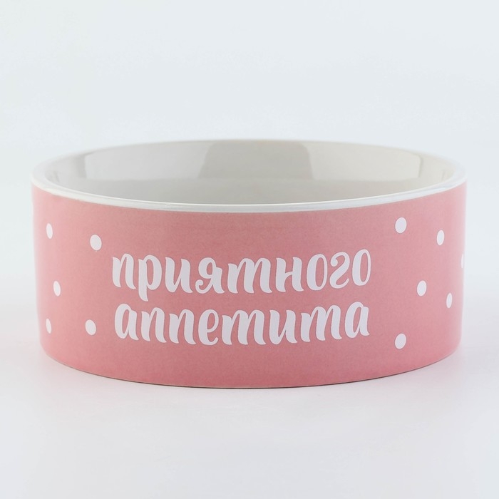 Миска керамическая &laquo;Приятного аппетита&raquo;, 300 мл, для кошек и собак