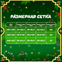 Карнавальный набор &laquo;Яркая санта&raquo;, рост 104-110 см, платье, ободок