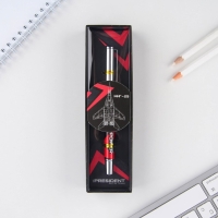 Ручка металл с колпачком &laquo;Russian Power&raquo;, фурнитура серебро, 1.0 мм