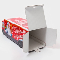 Новый год. Подарочная коробка Новогодняя Фура "Скоро праздник" с анимацией 36 х 11,5 х 11 см. Новый год. Подарочная коробка Новогодняя Фура "Скоро праздник" с анимацией 36 х 11,5 х 11 см.