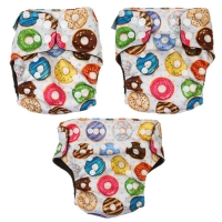 Многоразовый подгузник &laquo;Пончики&raquo;, 3-8 кг, угольно-бамбуковая ткань, Крошка Я