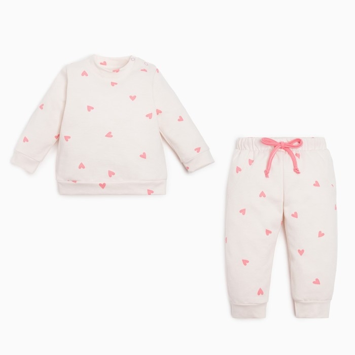 Комплект: джемпер и брюки Крошка Я &laquo;Зайчик&raquo;, рост 74-80 см, цвет бежевый