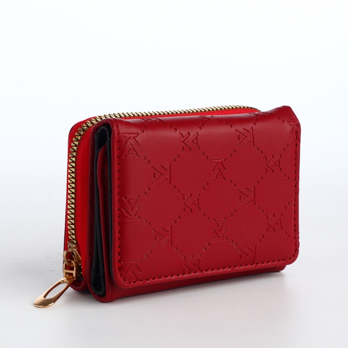 Кошелёк женский на кнопке, цвет красный Кошелёк женский на кнопке, цвет красный