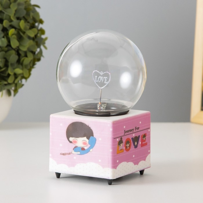 Плазменный шар Плазменный шар "Влюбленные" цветной 8,5х8,5х17 см МИКС