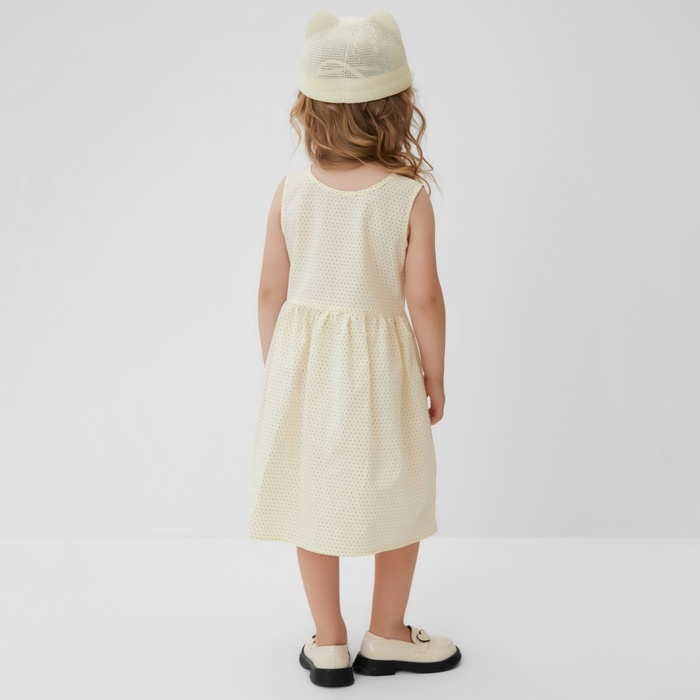 Платье для девочки MINAKU, цвет молочный, рост 110 см Платье для девочки MINAKU, цвет молочный, рост 110 см
