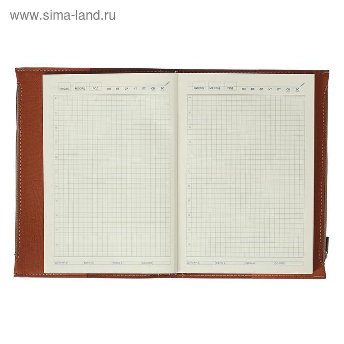 Органайзер А5, 120 листов в клетку, с хлястиком, с карманом, обложка ПВХ, МИКС