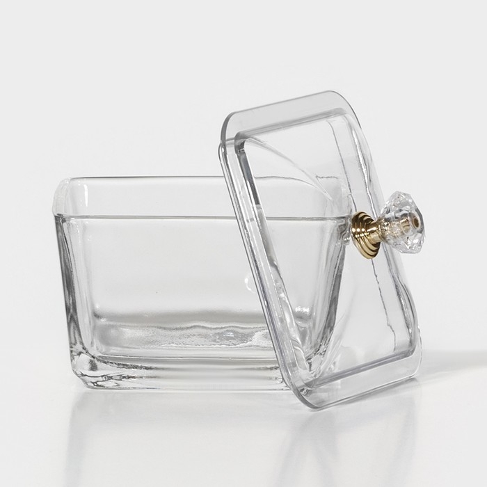 Менажница стеклянная на подставке &laquo;Голд&raquo;, 19,5&times;19,5 см