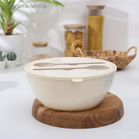 Салатник с крышкой и приборами &laquo;Bono&raquo;, 5 л, цвет микс