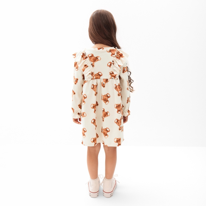 Платье детское с рюшами KAFTAN Платье детское с рюшами KAFTAN "Мишки" р.32 (110-116)