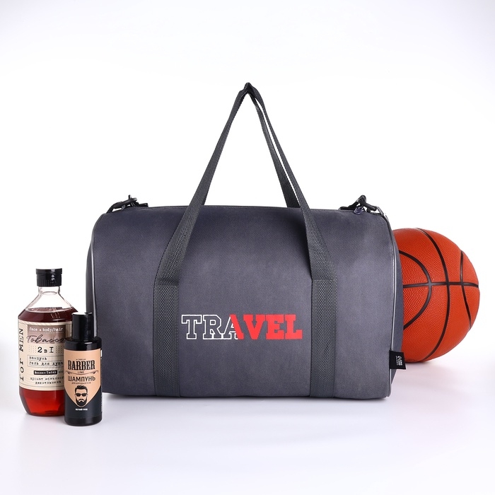 Сумка дорожная, TEXTURA, маленький размер, цвет серый Сумка дорожная, TEXTURA, маленький размер, цвет серый