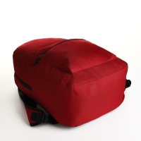 Рюкзак школьный на молнии, наружный карман, цвет бордовый