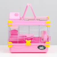 Клетка для грызунов "Пижон", 31 х 24 х 30 см, розовая Клетка для грызунов "Пижон", 31 х 24 х 30 см, розовая