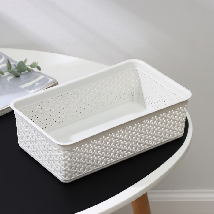 Корзинка универсальная Wenge, 2,25 л, 25,7×15,8×8 см, цвет светло-серый Корзинка универсальная Wenge, 2,25 л, 25,7×15,8×8 см, цвет светло-серый