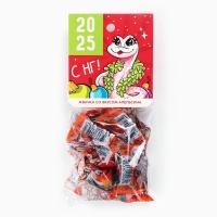 Жевательная резинка &laquo;С НГ 2025!&raquo; с начинкой и ароматом апельсина, 50 г.